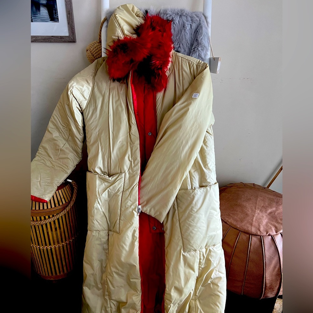 GianFranco Ferre fox trim coat